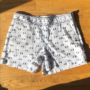 Anthropologie White Cotton Shorts, Size 4